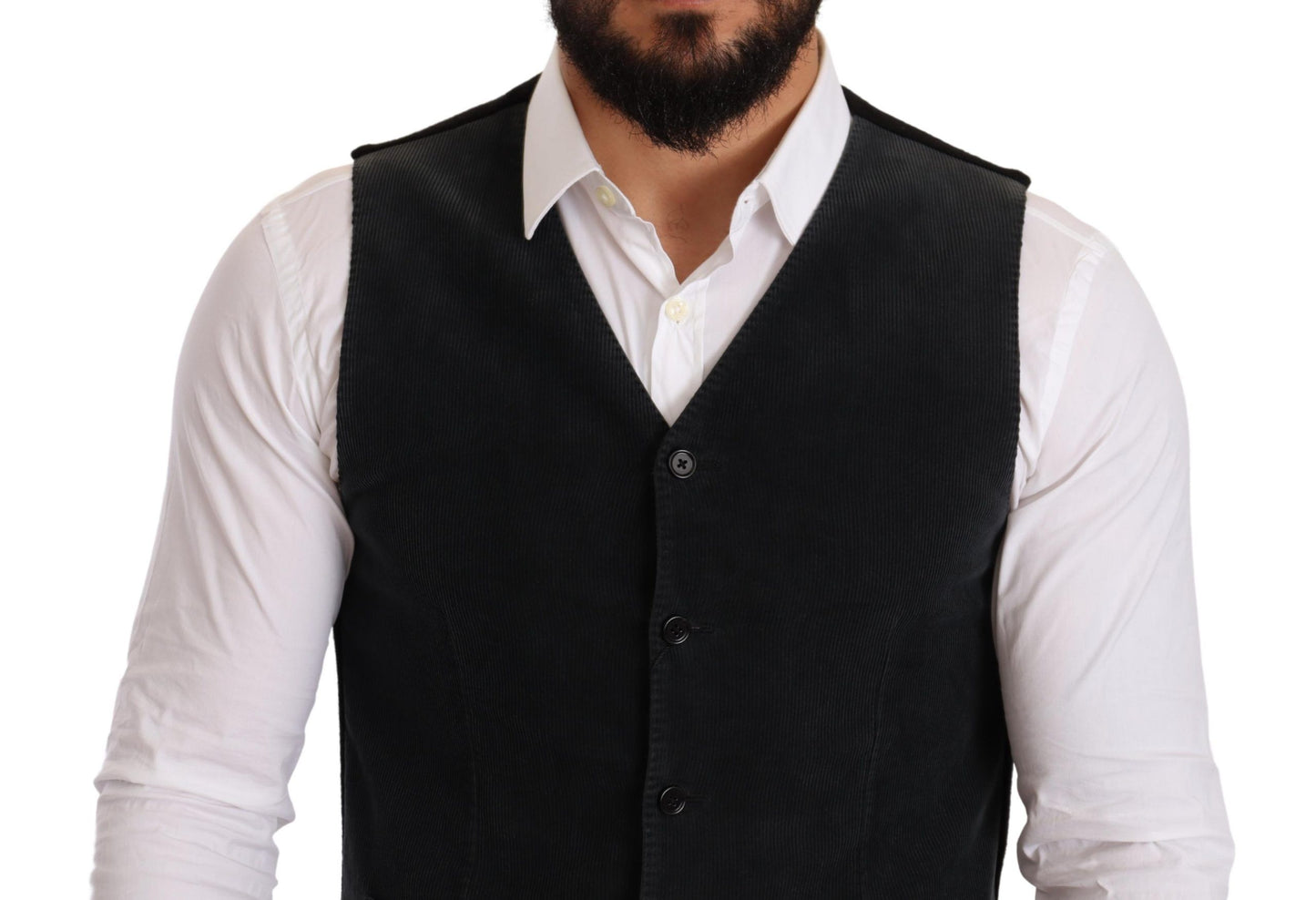 Dolce &amp; Gabbana Gilet simple boutonnage en coton noir