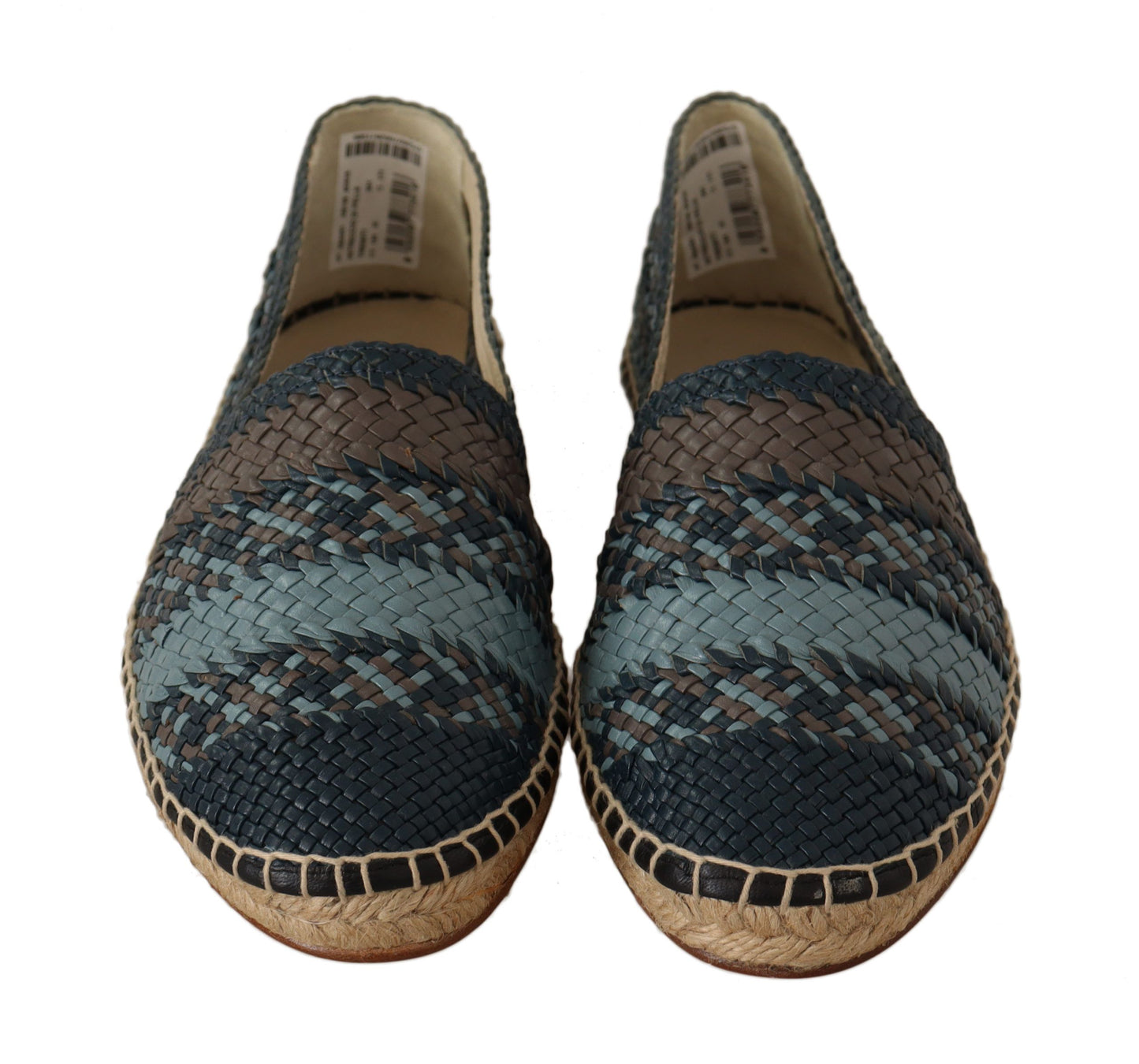 Dolce &amp; Gabbana Bleu Gris Slip On Buffalo Espadrilles Chaussures