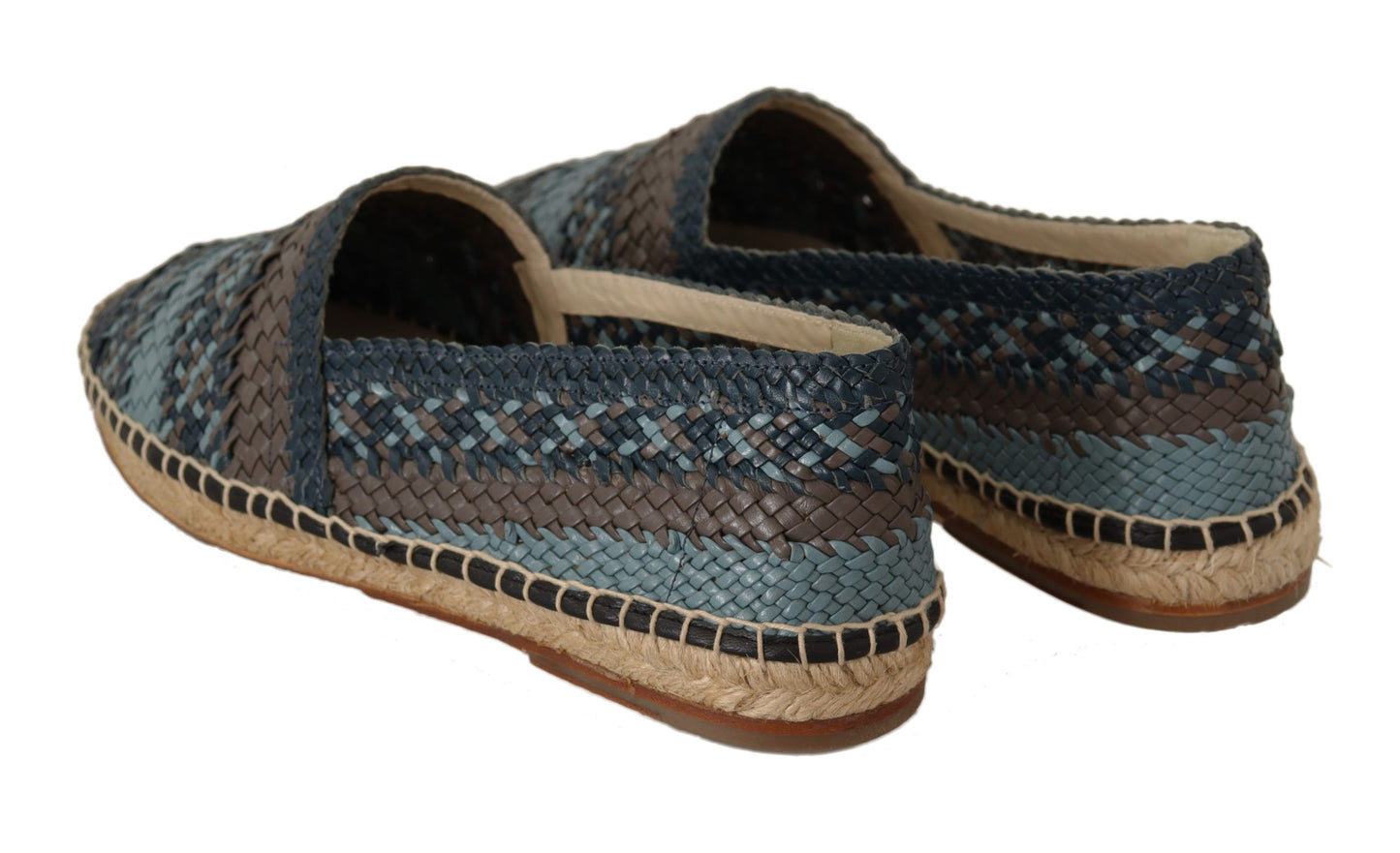 Dolce &amp; Gabbana Blaugraue Slip-On Buffalo Espadrille-Schuhe