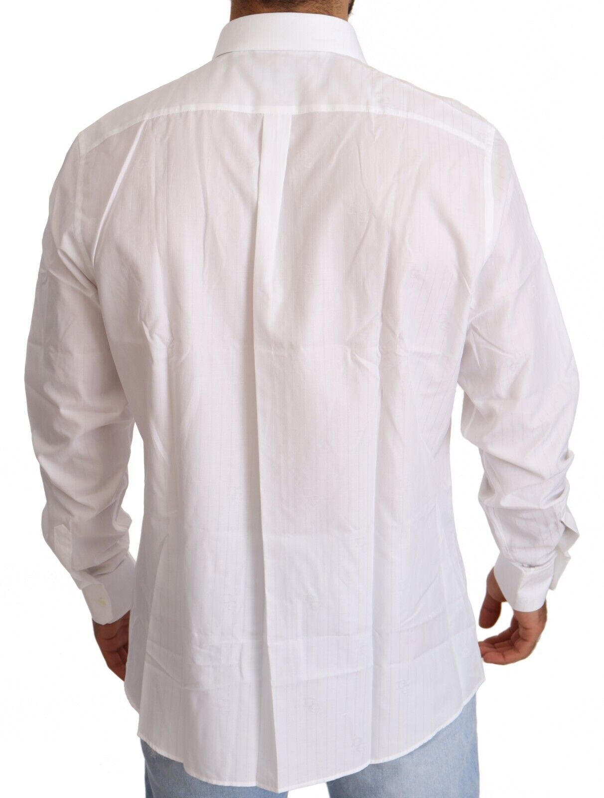 Dolce & Gabbana White Cotton Martini Fit Shirt