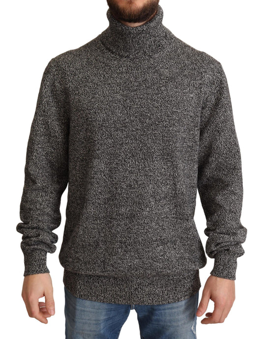 Dolce &amp; Gabbana Grauer Rollkragenpullover aus Kaschmir