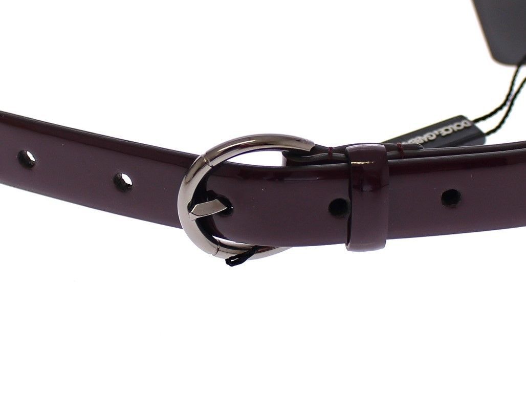 Dolce &amp; Gabbana Ceinture Cintura à logo en cuir violet