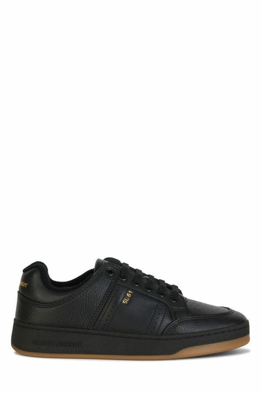 Saint Laurent Baskets basses en cuir de veau noires