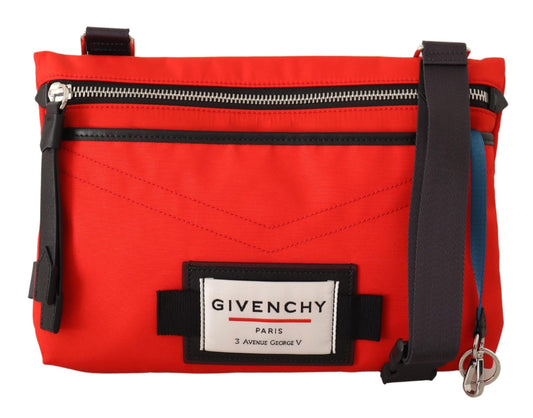 Sac à bandoulière plat Downtown en polyamide rouge Givenchy