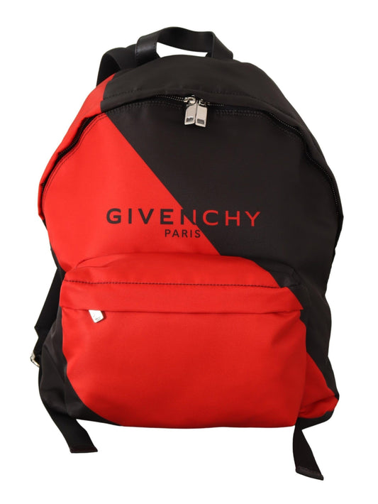 Sac à dos urbain en nylon rouge et noir Givenchy