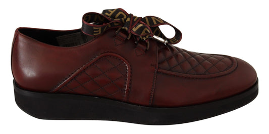 Dolce &amp; Gabbana Rote Leder-Schnürschuhe für formelle Anlässe