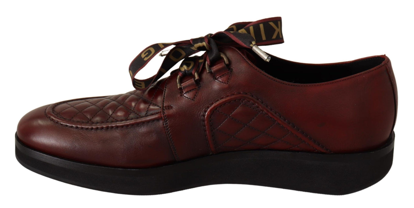 Dolce &amp; Gabbana Chaussures habillées à lacets en cuir rouge