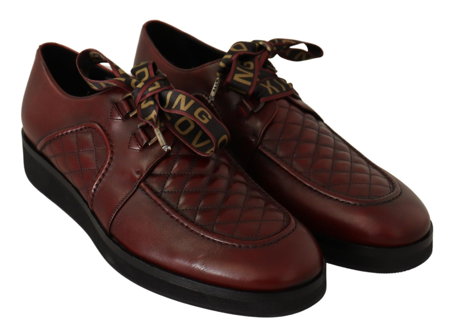 Dolce &amp; Gabbana Chaussures habillées à lacets en cuir rouge