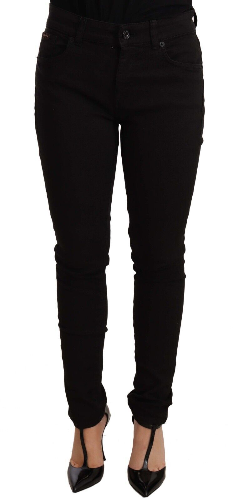 Dolce &amp; Gabbana Jean slim noir en coton denim stretch