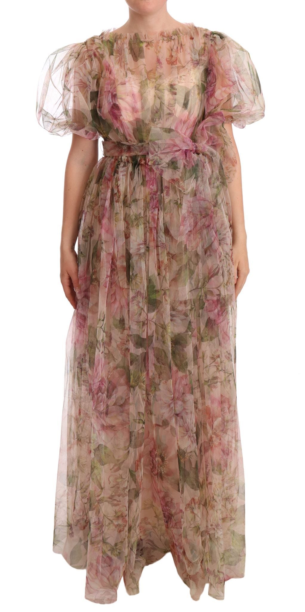 Dolce &amp; Gabbana Robe longue longue à imprimé floral multicolore