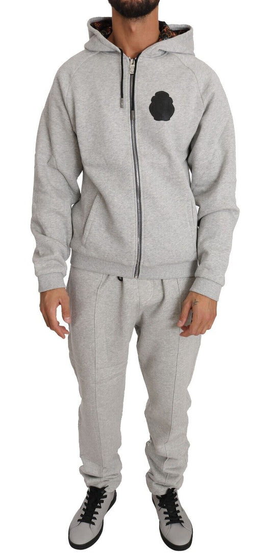 Billionaire Italian Couture Ensemble pull et pantalon en coton gris