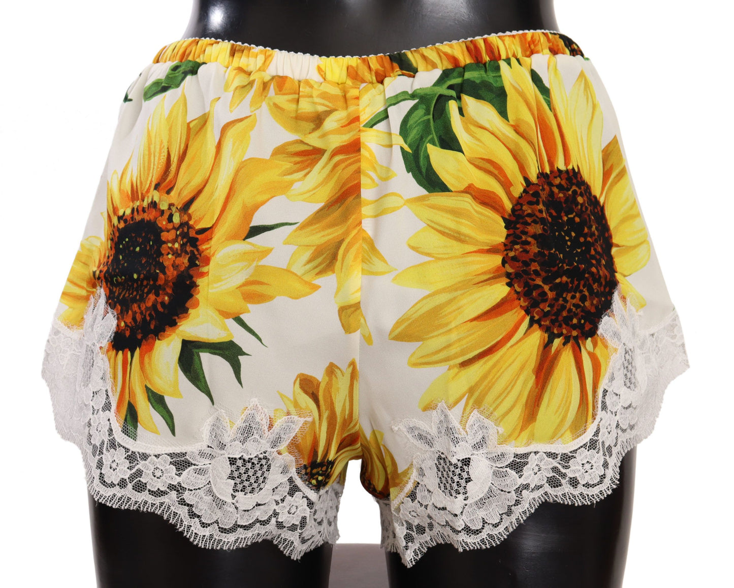 Dolce &amp; Gabbana Weiße Dessous-Unterwäsche aus Sonnenblumen-Spitze