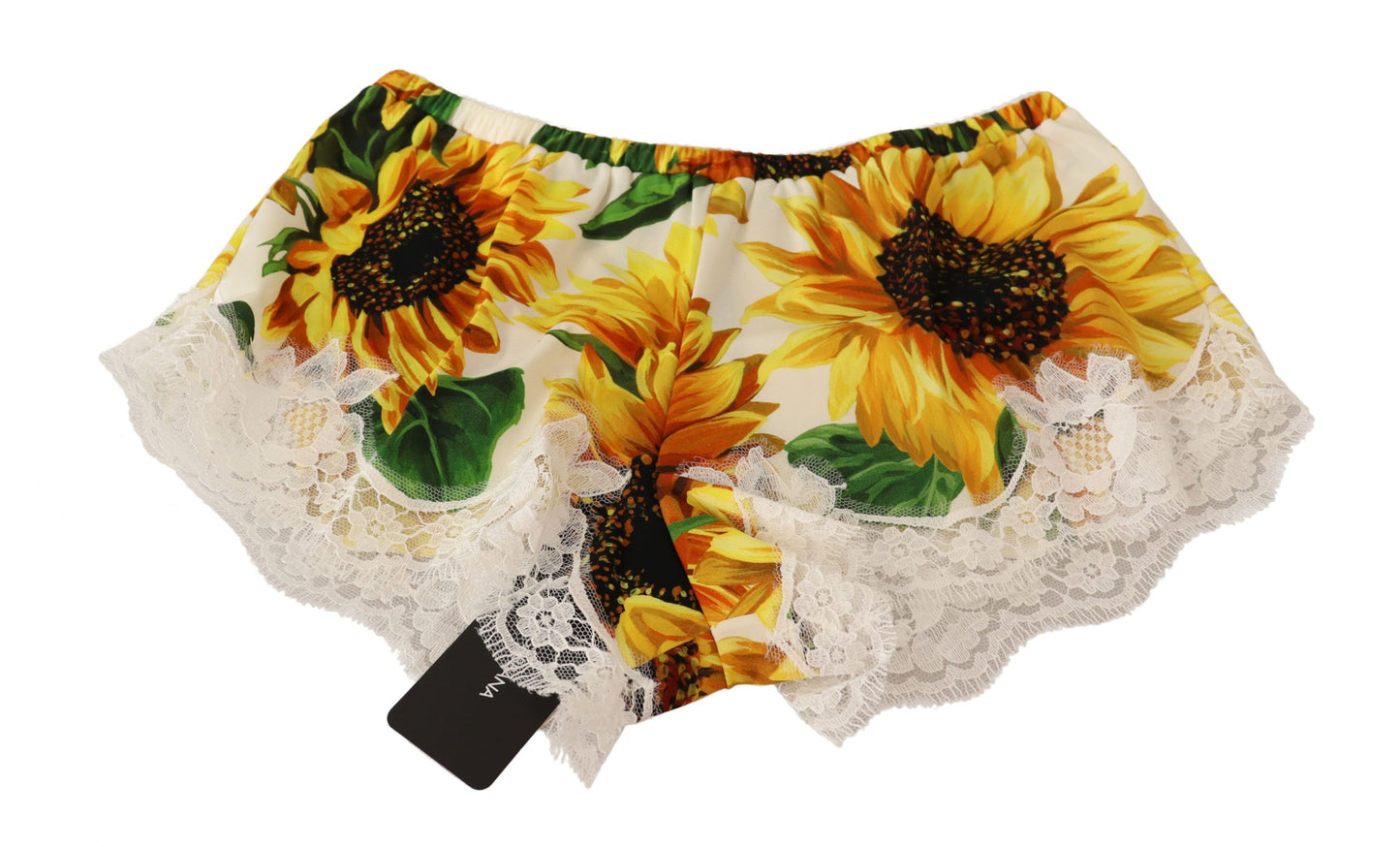 Dolce &amp; Gabbana Weiße Dessous-Unterwäsche aus Sonnenblumen-Spitze