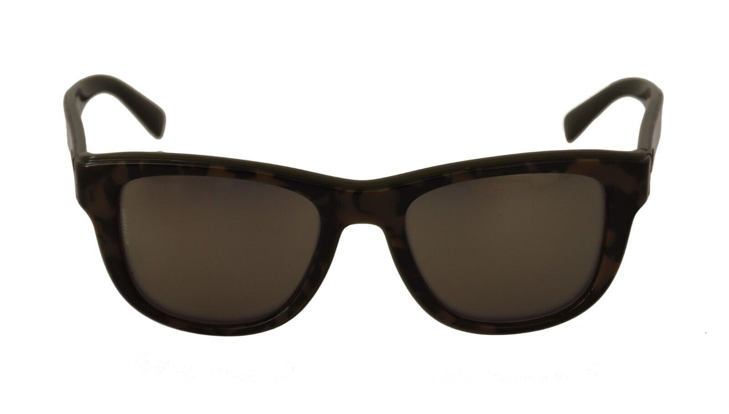 Dolce &amp; Gabbana Lunettes de soleil à monture complète en plastique à verres miroir marron