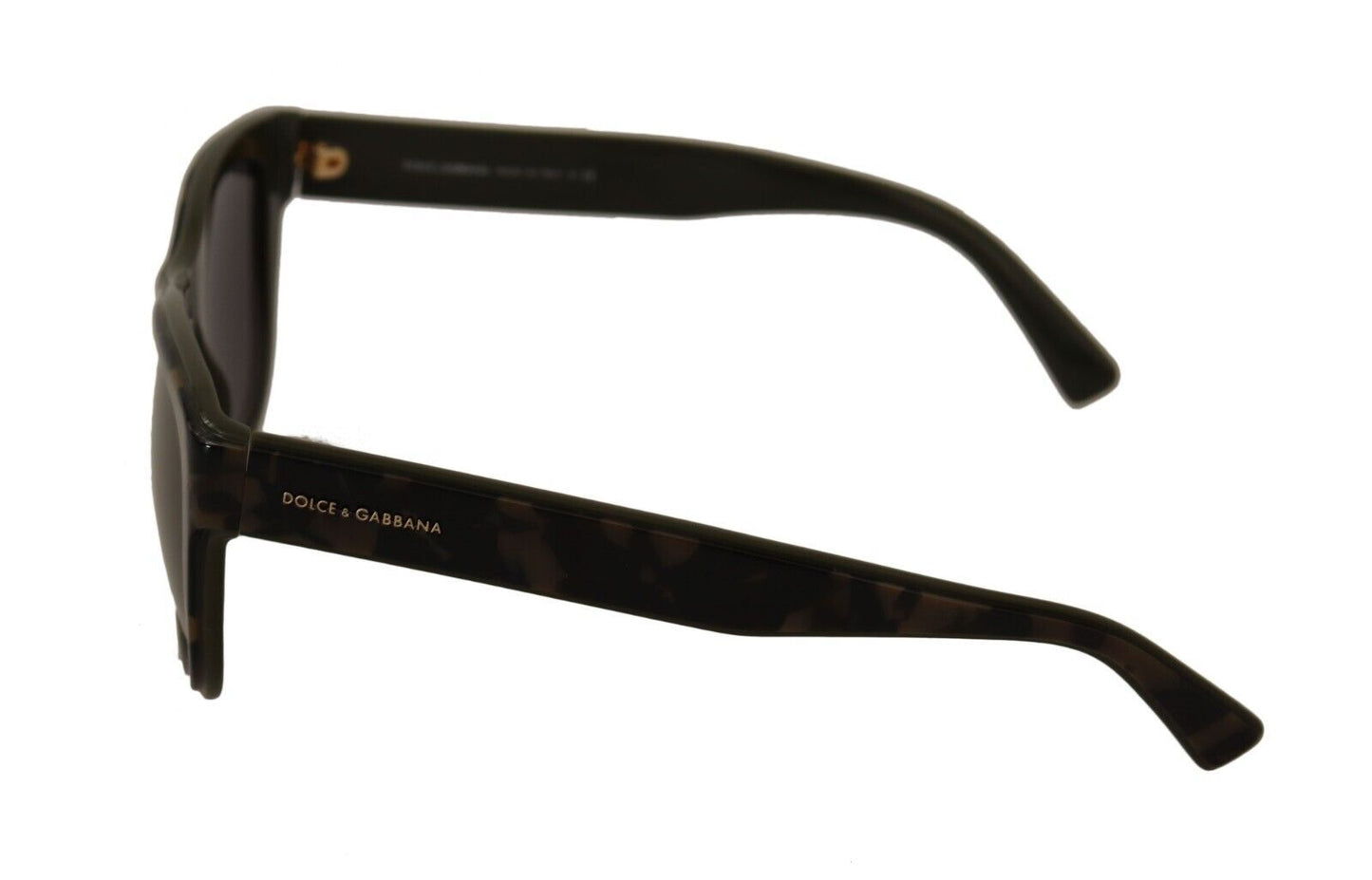 Dolce &amp; Gabbana Lunettes de soleil à monture complète en plastique à verres miroir marron