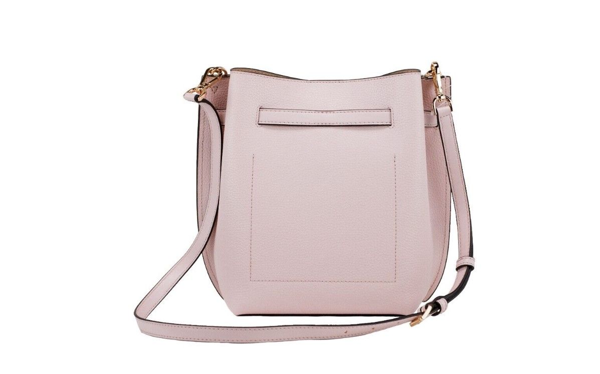 Michael Kors Emilia Petit sac à main messager en cuir galet poudre blush