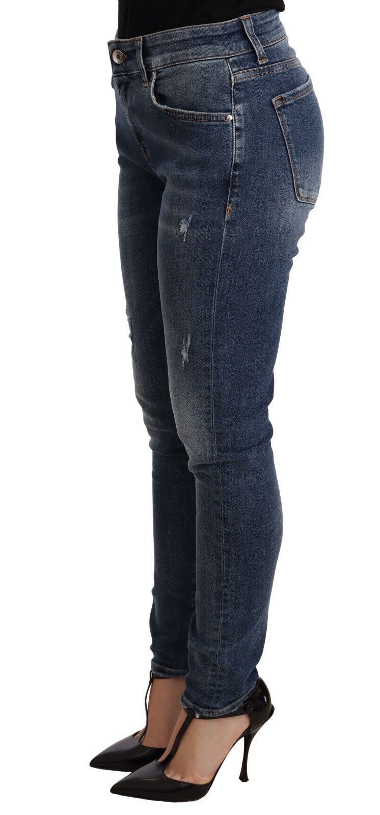 Dolce &amp; Gabbana Jean skinny en coton stretch bleu délavé