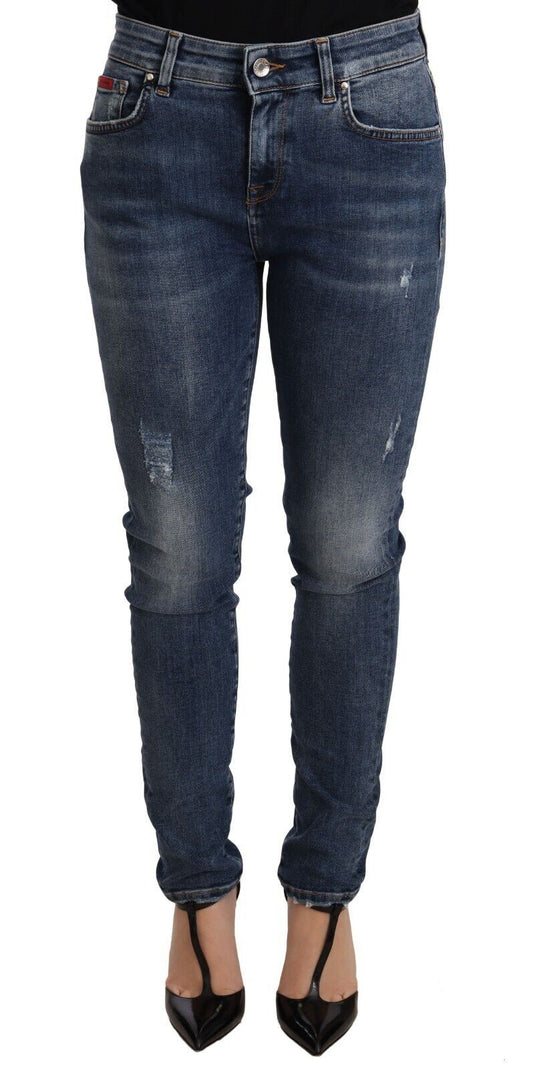 Dolce &amp; Gabbana Jean skinny en coton stretch bleu délavé