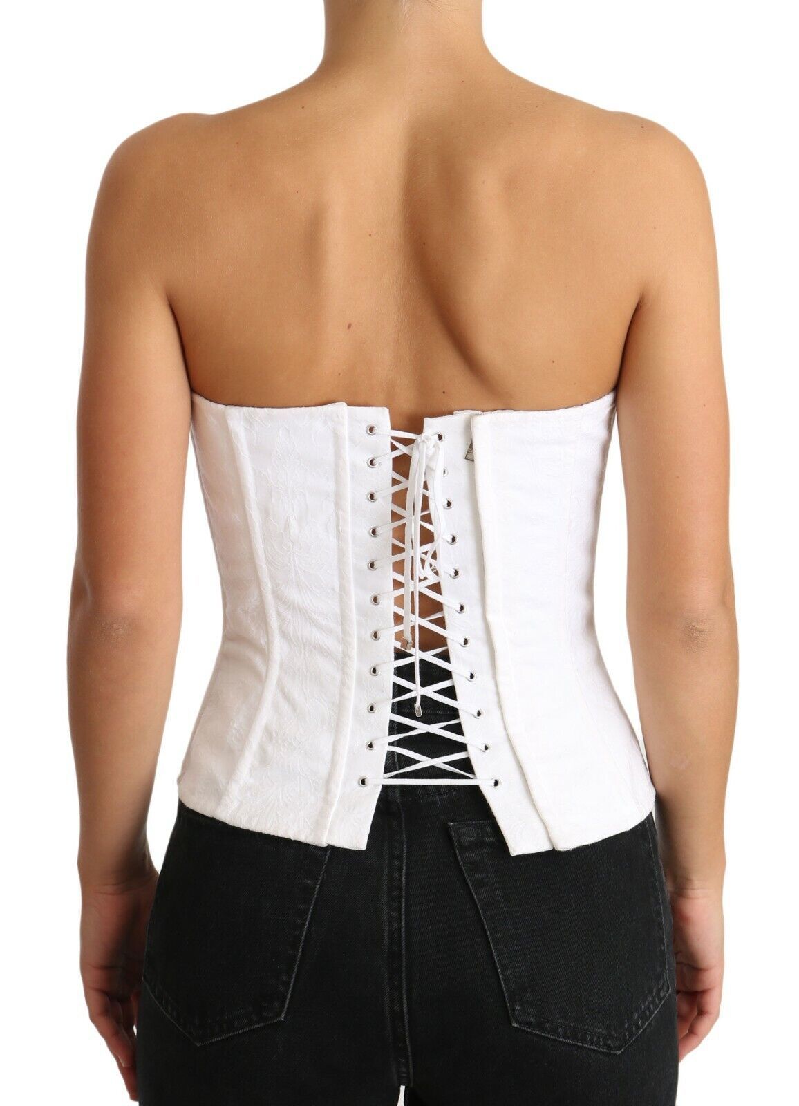 Dolce &amp; Gabbana Corset bustier blanc PALERMO en coton