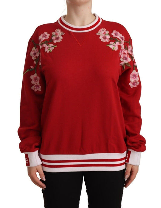 Dolce &amp; Gabbana Pull à col rond en coton rouge #DGlove