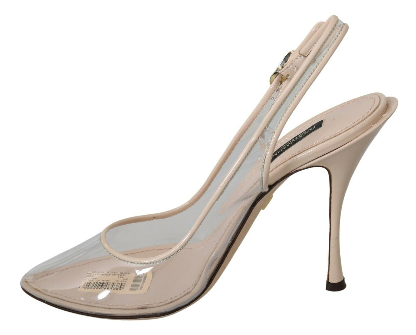 Dolce &amp; Gabbana Slingback PVC Beige Chaussures à talons hauts transparents