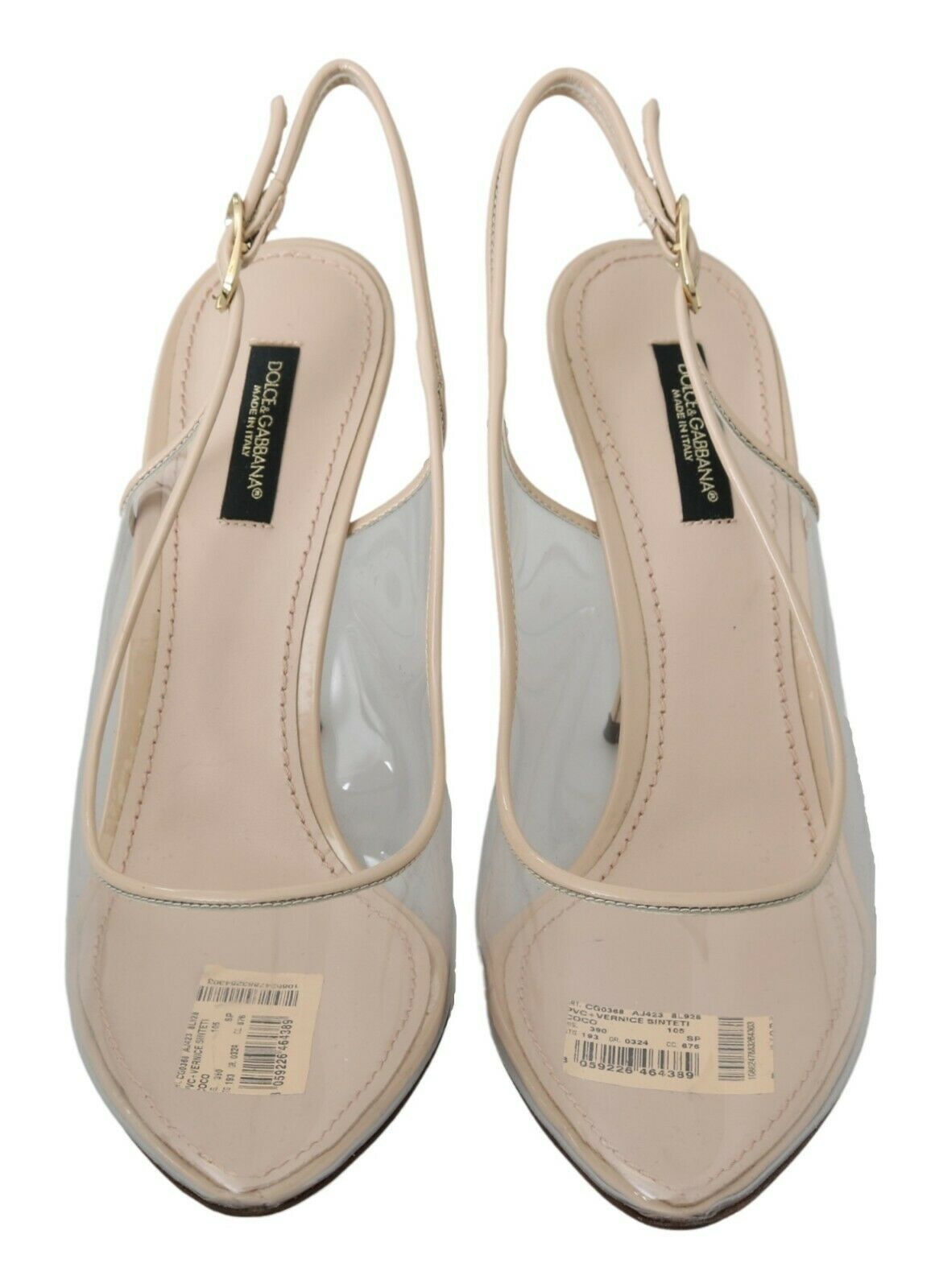 Dolce &amp; Gabbana Slingback PVC Beige Chaussures à talons hauts transparents