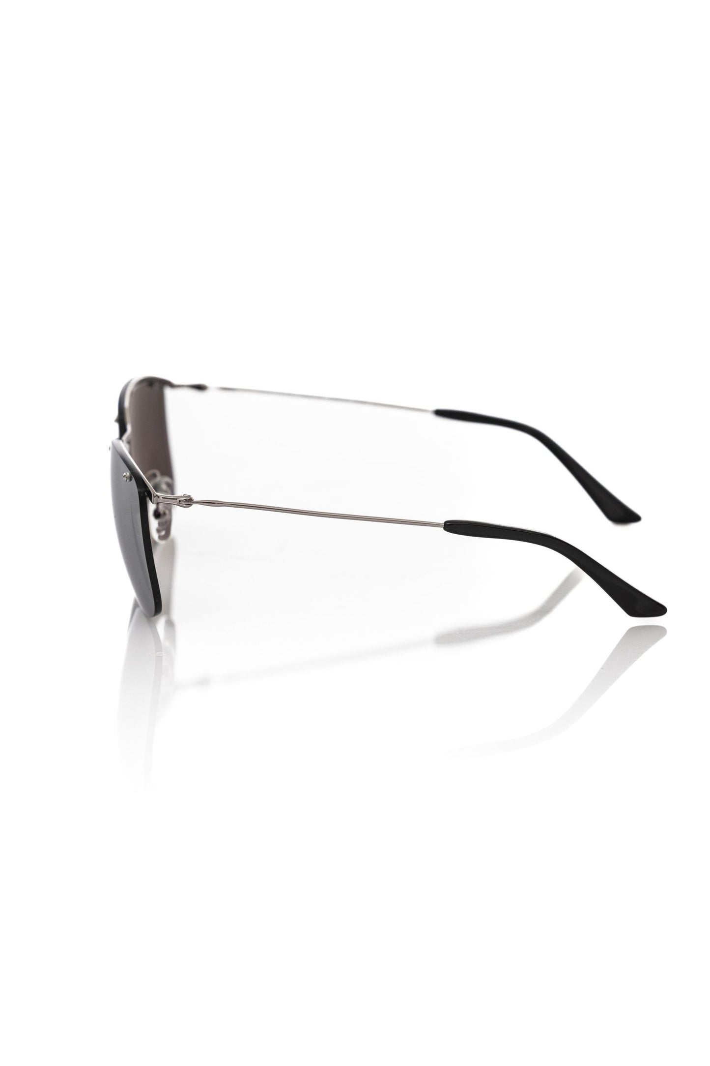 Frankie Morello Silver Metallic Male Sunglass