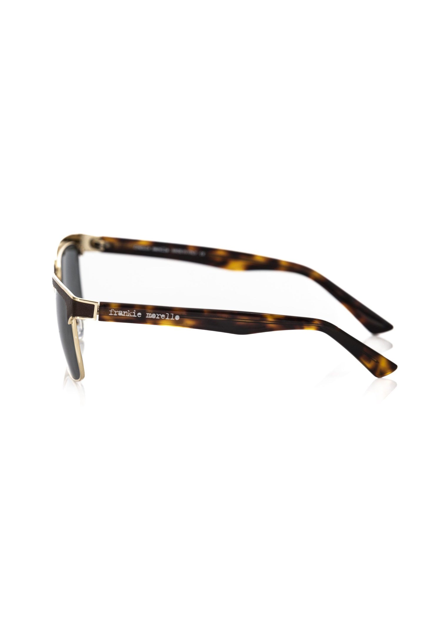 Frankie Morello Brown Metallic Fibre Men Sunglass