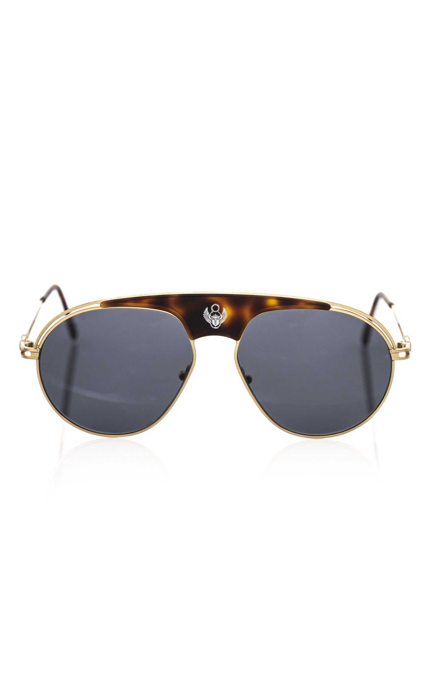 Frankie Morello Brown Metallic Fiber Men Sunglass