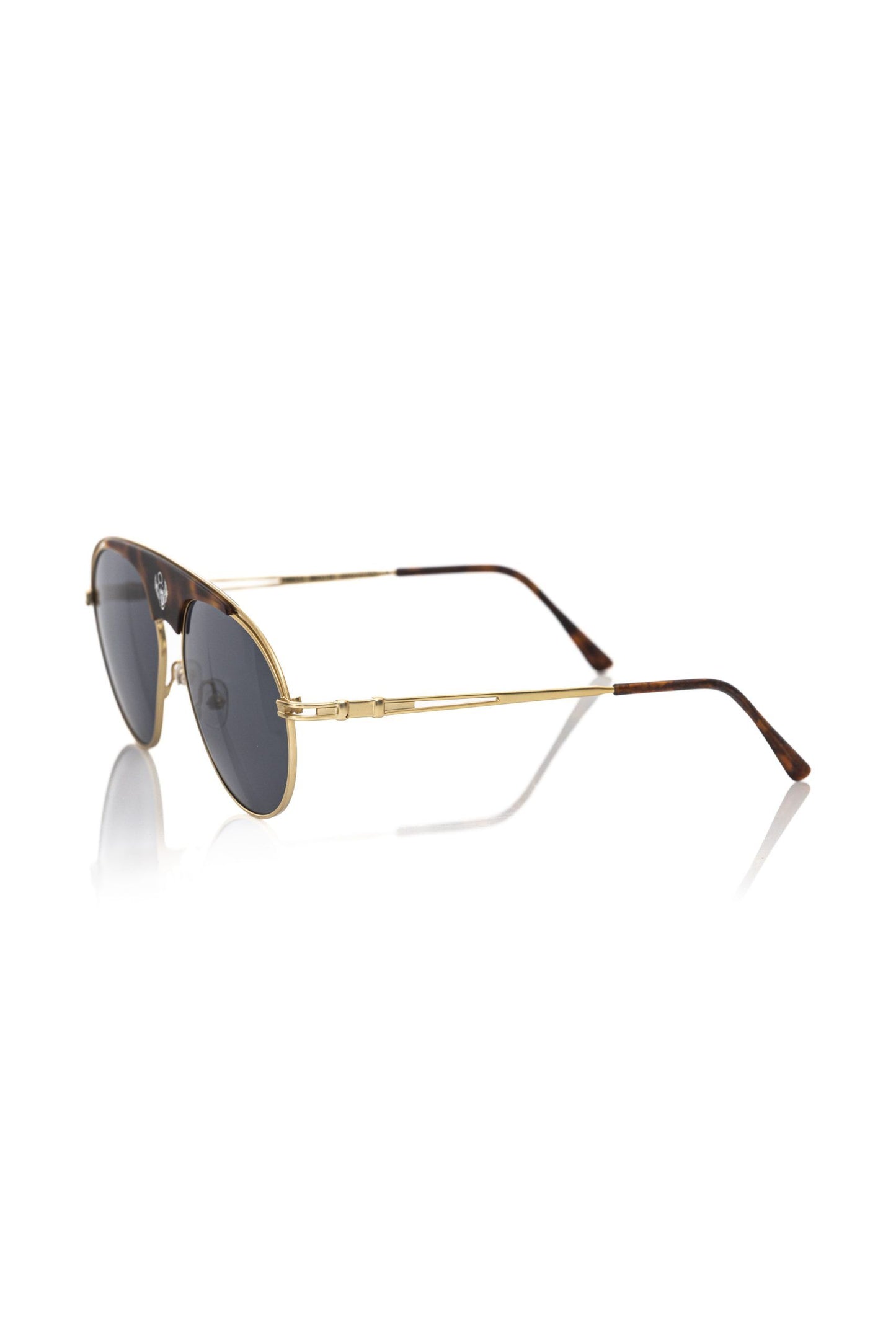 Frankie Morello Brown Metallic Fiber Men Sunglass