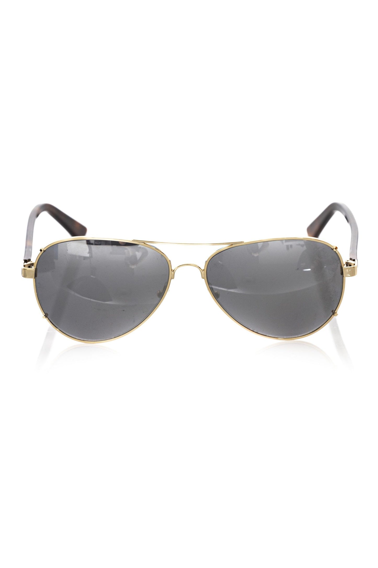 Frankie Morello Gold Metallic Men Sunglass