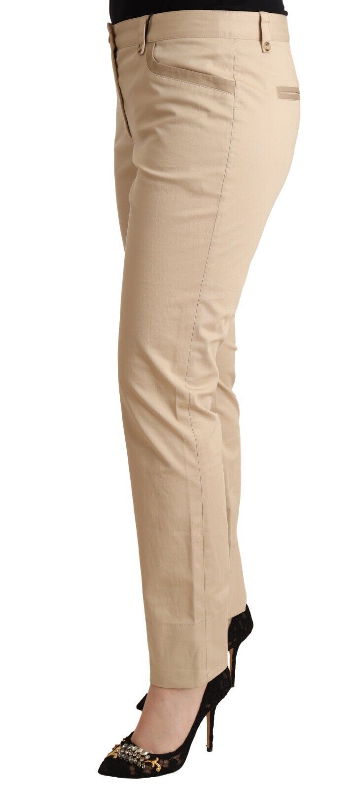 Dolce &amp; Gabbana Pantalon skinny stretch en coton beige