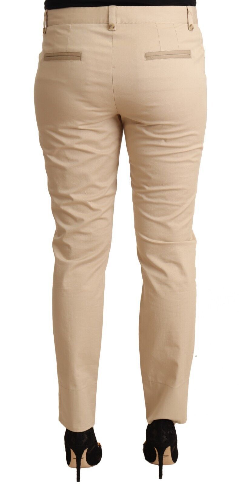 Dolce &amp; Gabbana Beige Baumwoll-Stretch-Röhrenhose