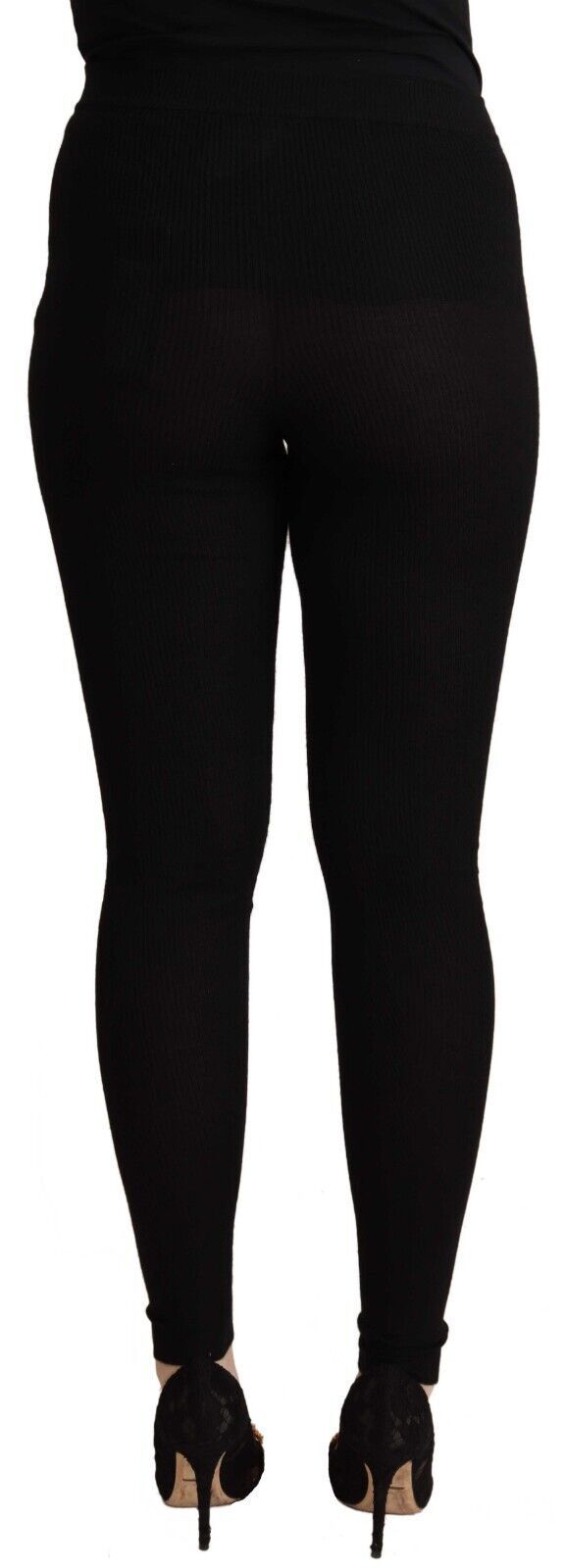 Dolce &amp; Gabbana Pantalon collant taille extensible en cachemire noir