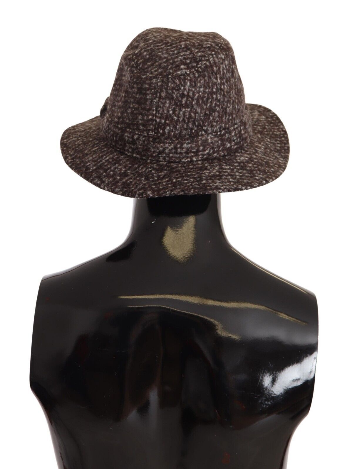 Chapeau en tweed texturé mélangé gris Dolce &amp; Gabbana