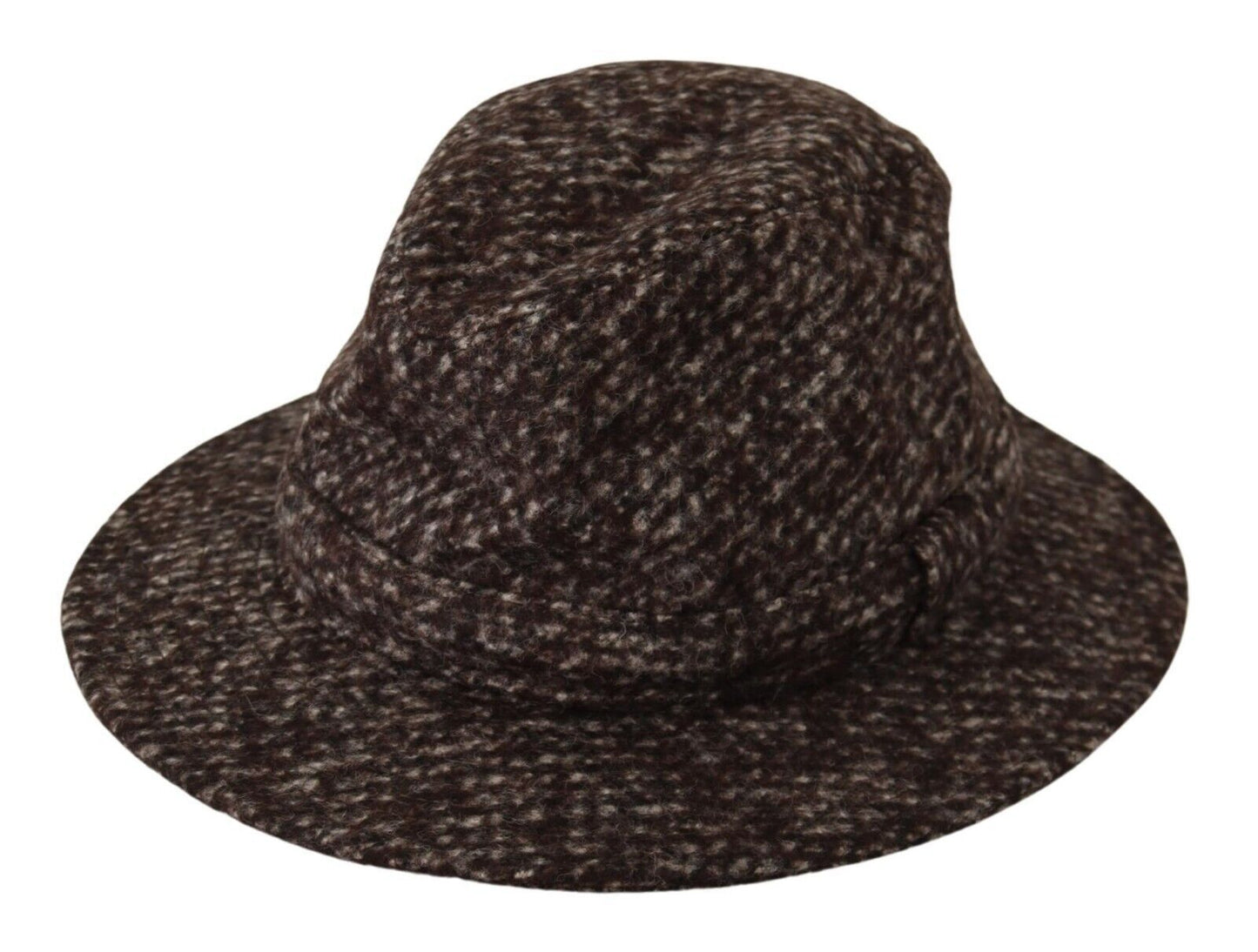 Chapeau en tweed texturé mélangé gris Dolce &amp; Gabbana