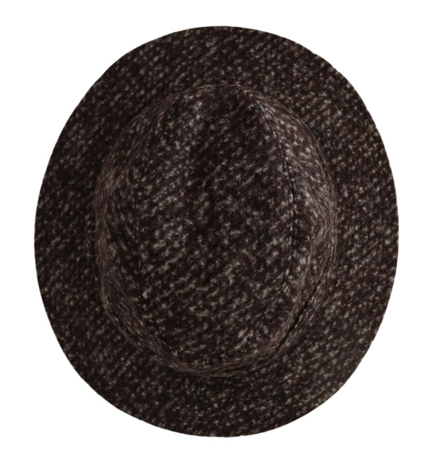 Chapeau en tweed texturé mélangé gris Dolce &amp; Gabbana