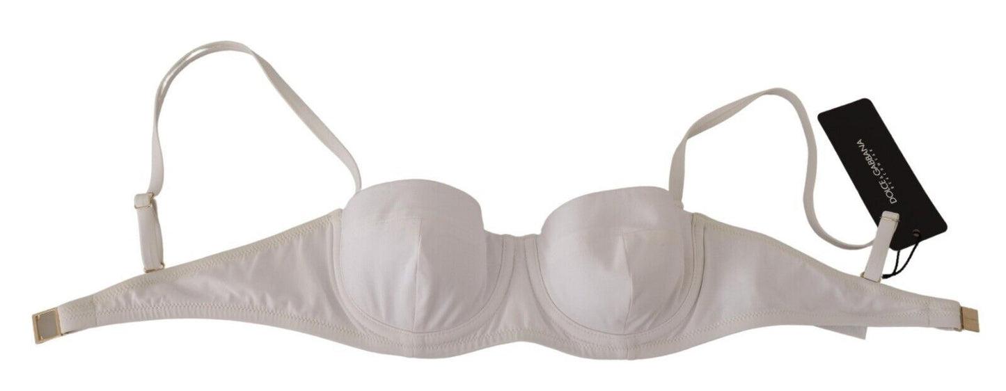 Dolce &amp; Gabbana Sous-vêtements de soutien-gorge balconnet semi-rembourré en nylon blanc