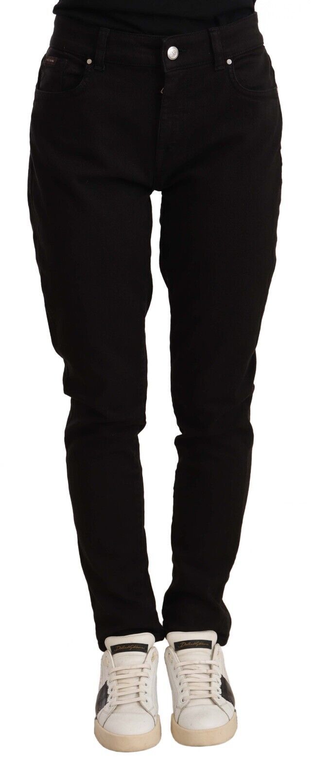 Dolce &amp; Gabbana Jean skinny noir en coton stretch