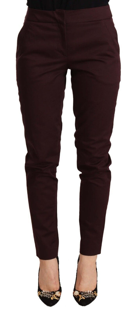 Just Cavalli Pantalon skinny taille moyenne marron pour femme