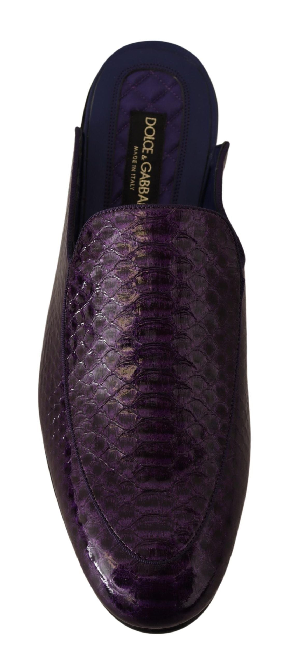 Dolce &amp; Gabbana Chaussures plates en cuir exotique violet