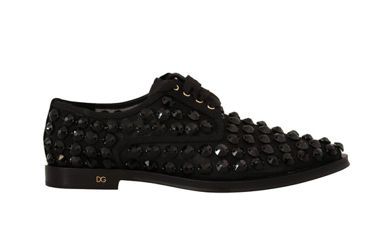 Dolce &amp; Gabbana Chaussures plates formelles cloutées à lacets noires