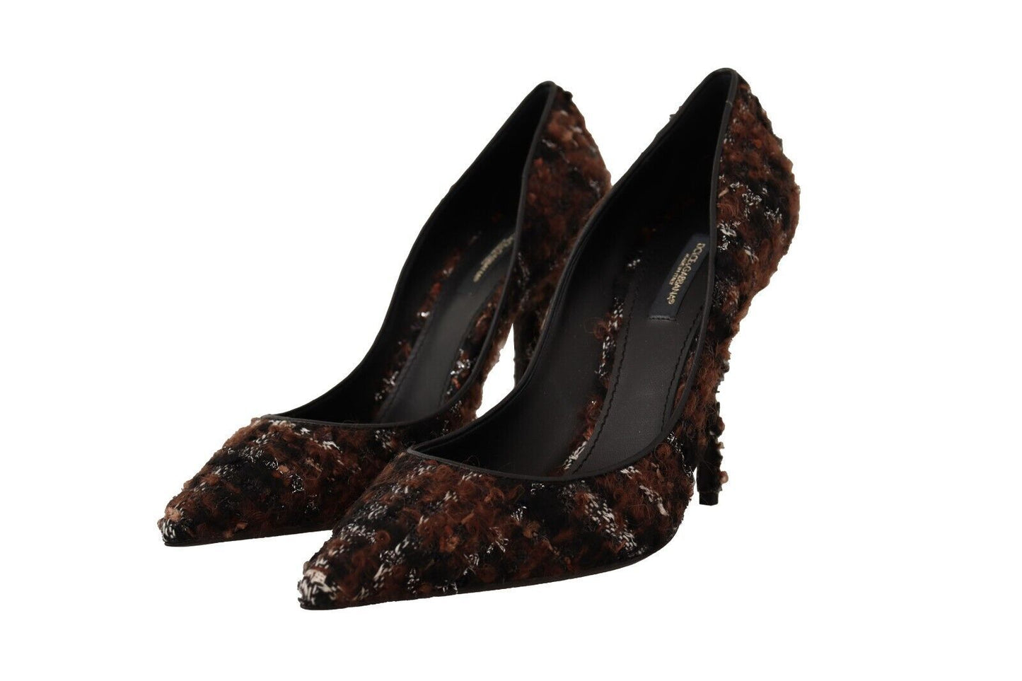 Dolce &amp; Gabbana Escarpins aiguilles pointus en tweed multicolore