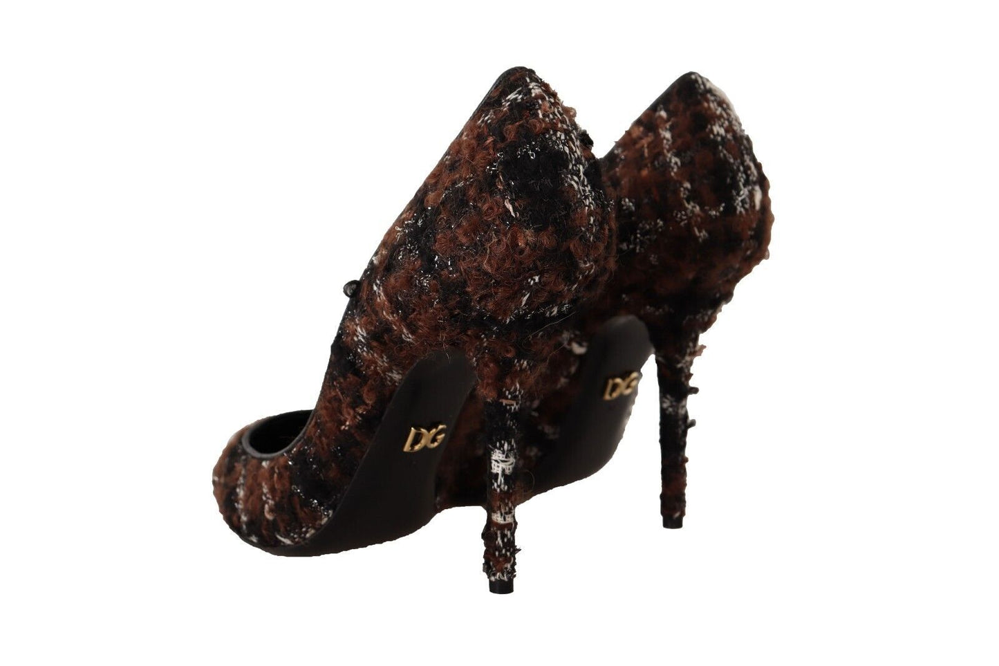 Dolce &amp; Gabbana Escarpins aiguilles pointus en tweed multicolore