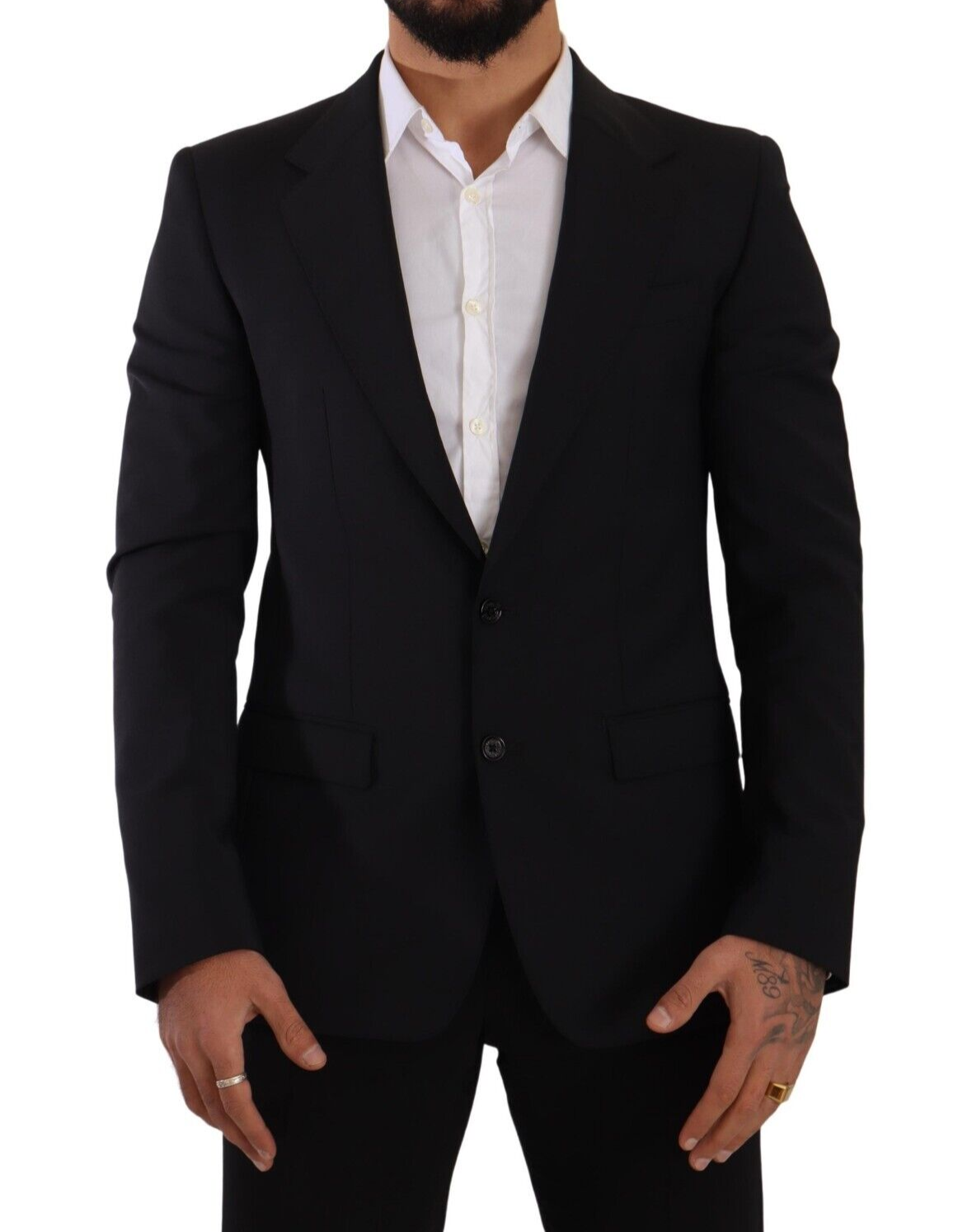 Dolce & Gabbana Elegant Black Martini Slim Fit Blazer and Vest