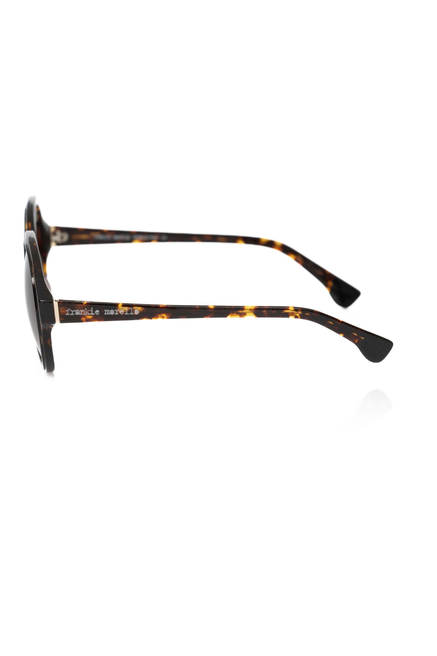 Frankie Morello Black Acetate Women Sunglass