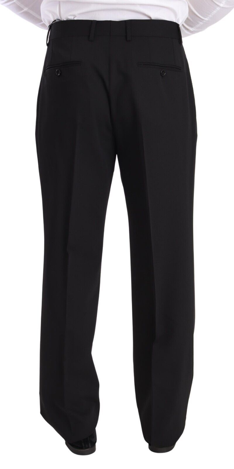 Dolce &amp; Gabbana Pantalon de smoking formel en laine noire