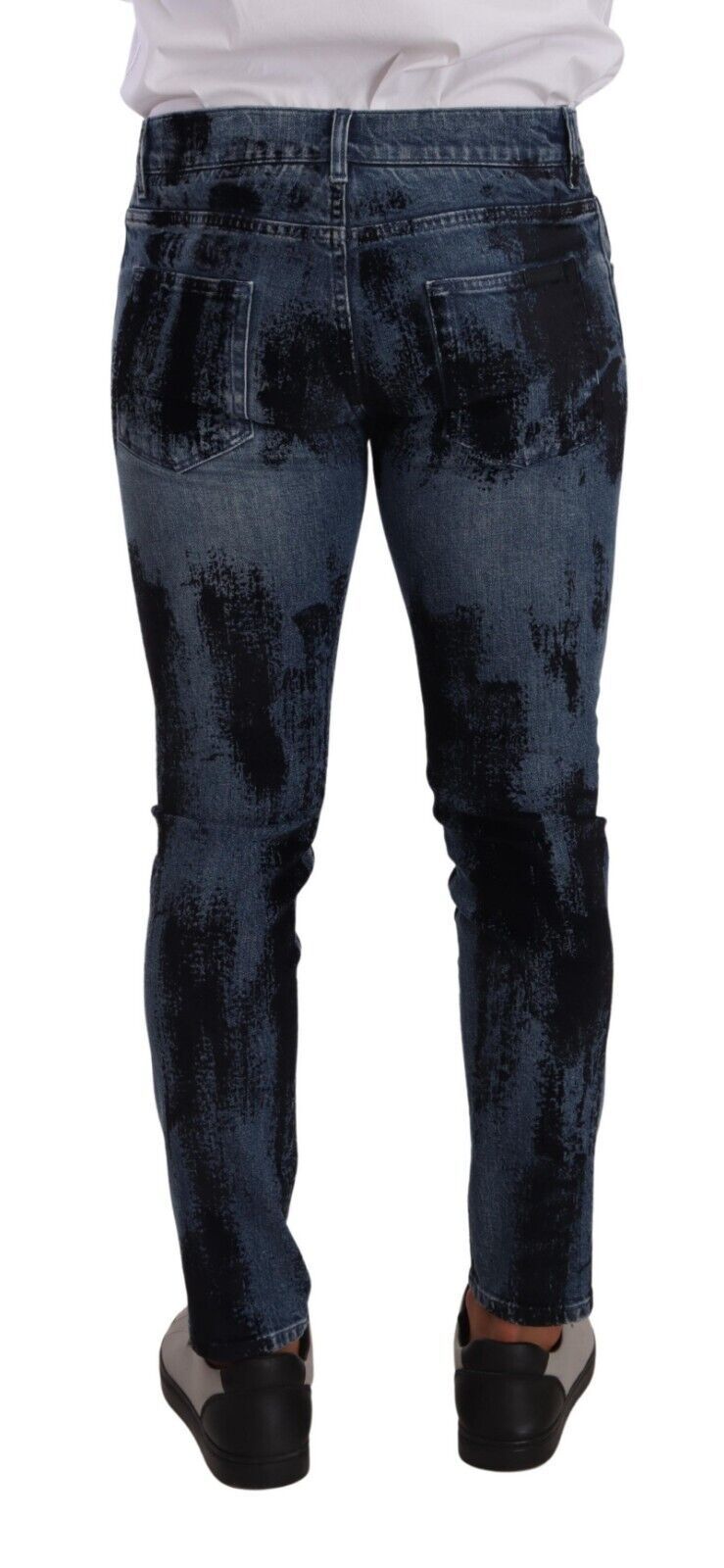 Dolce &amp; Gabbana Jean skinny en coton noir bleu