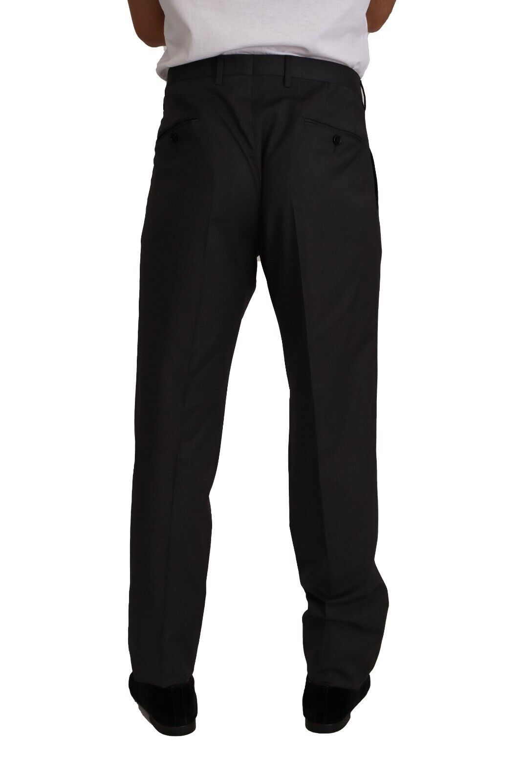 Dolce &amp; Gabbana Pantalon de smoking formel en laine grise