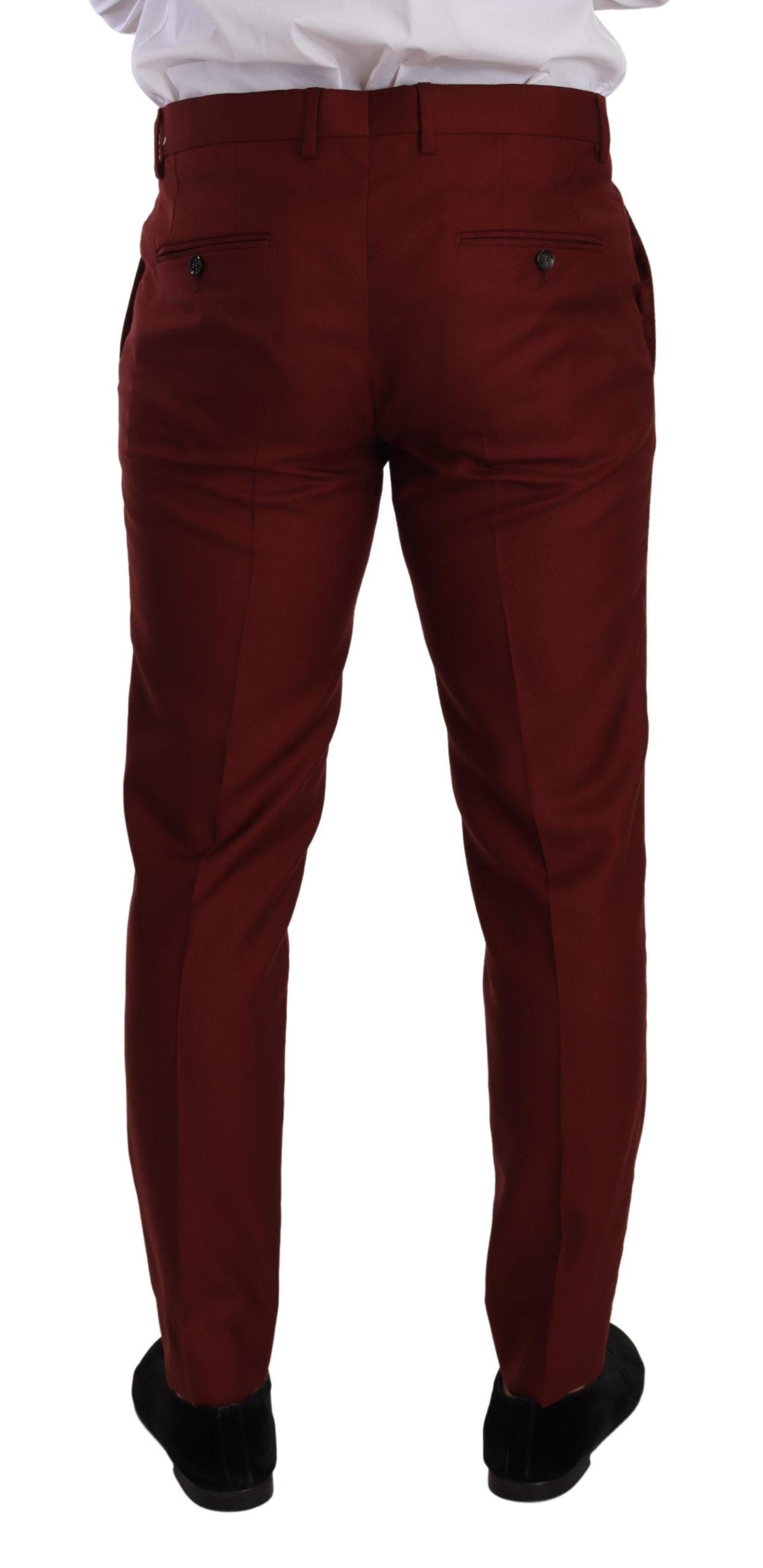 Dolce &amp; Gabbana Robe en soie et cachemire rouge Pantalon homme